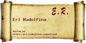 Erl Rudolfina névjegykártya